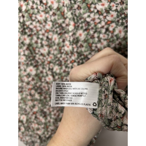 Knox Rose Top Shirt Womens Floral Flowy Boho Blouse Short Sleeve Plus Size XXL - Picture 8 of 8